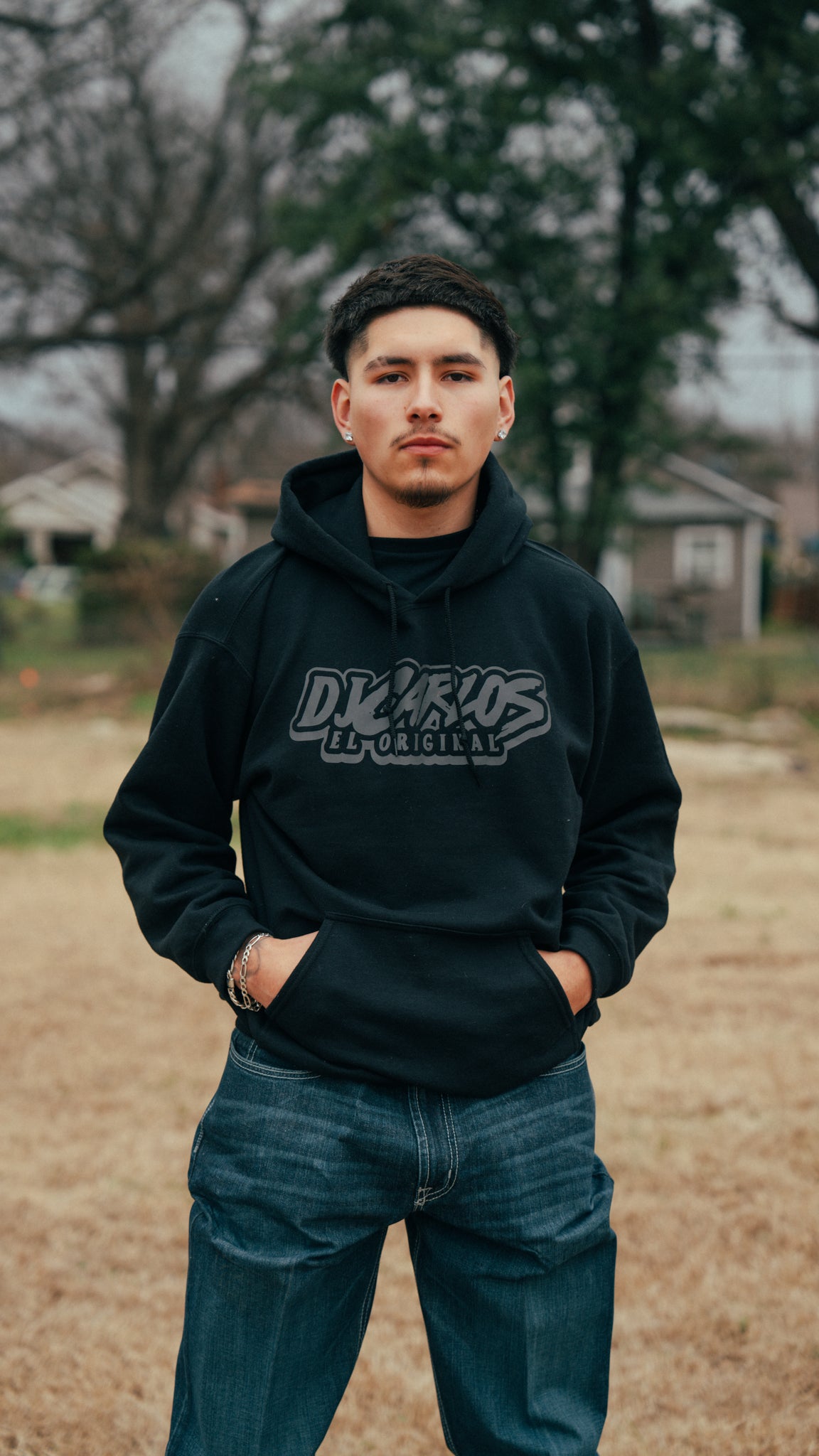 BLACK REFLECTIVE HOODIE