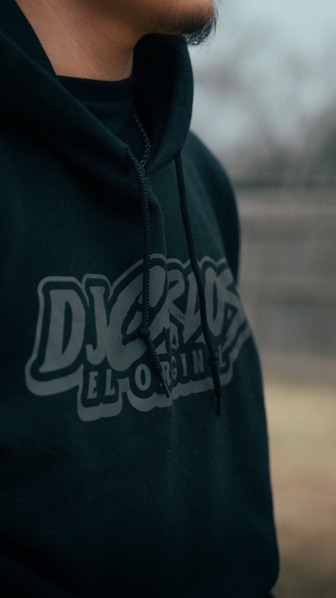 BLACK REFLECTIVE HOODIE